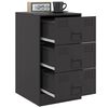 vidaXL Bedside Cabinet Black 34.5x39x62 cm Steel