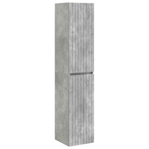 vidaXL Wall-mounted Bathroom Cabinet Concrete Grey 33 x 34.5 x 160 cm