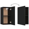 vidaXL TV Cabinets 2 pcs Black 30.5x30x60 cm Engineered Wood
