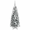 vidaXL Artificial Christmas Tree with 150 LEDs with Stand White 120 cm