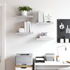 vidaXL Floating Wall Shelves 4 pcs Concrete Grey 40x23x3.8 cm MDF