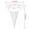 vidaXL Solar Ground Lights with Ground Spikes Outdoor 12 pcs Warm White