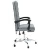 vidaXL Reclining Office Chair Light Grey Fabric