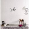 Homemania Wall Decoration Origami Crane 41x33 cm Metal Black