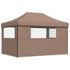 vidaXL Party Tent Folding Brown 279 x 410 x 315 cm Oxford Fabric