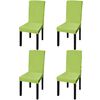 vidaXL Straight Stretchable Chair Cover 4 pcs Green