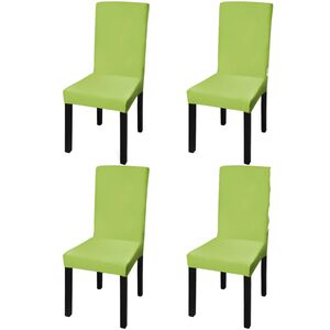 vidaXL Chair Cover | Set of 4 | Apple Green | Polyester and Elastane