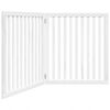 vidaXL Dog Gate Foldable 2 Panels White 160 cm Poplar Wood