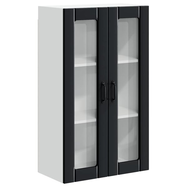 vidaXL Kitchen Wall Cabinet Black 60 x 31 x 100 cm Engineered Wood