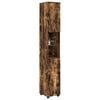 vidaXL Bathroom Cabinet with Storage Smoked Oak 30 x 35 x 192 cm