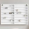 vidaXL Vitrine Cabinet White 100x8.5x75 cm Engineered Wood
