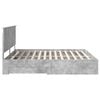 vidaXL Bed Frame Concrete Grey 200 x 200 cm Engineered Wood