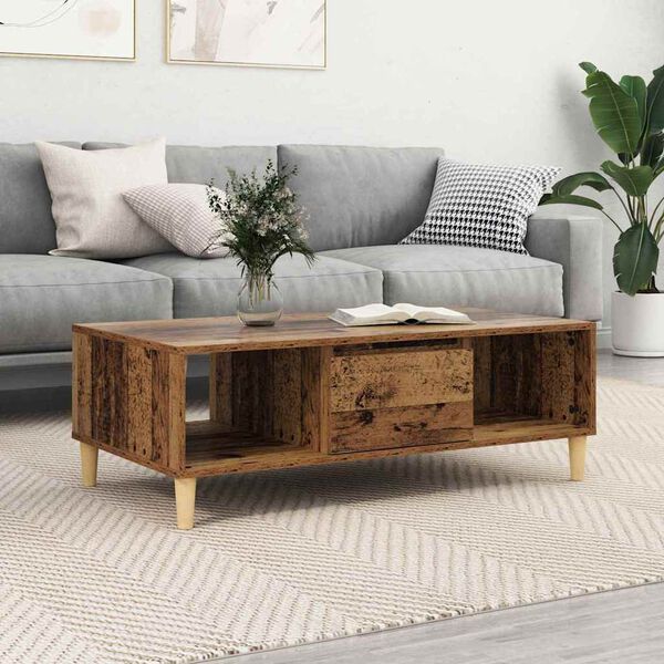 vidaXL Coffee Table Old Wood 102 x 55 x 35 cm Engineered Wood