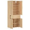 vidaXL Highboard Sonoma Oak 69.5x34x180 cm Engineered Wood