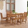 vidaXL 7 Piece Garden Dining Set 140x80 cm Solid Teak Wood