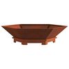 vidaXL Fire Pit Brown 100 x 100 x 28 cm Weathering Steel