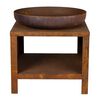 Esschert Design Fire Bowl with Wood Storage 62 cm Rust