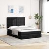 vidaXL Ottoman Bed with Mattresses Black 140x200cm Velvet