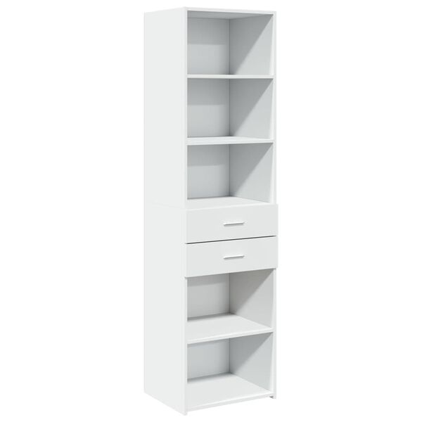 vidaXL Highboard White 50x42.5x185 cm Engineered Wood