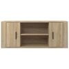 vidaXL TV Cabinet Sonoma Oak 100x35x40 cm Engineered Wood