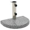 vidaXL Parasol Base | Curved Grey | Granite, Stainless Steel | 10 kg