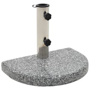 vidaXL Parasol Base | Curved Grey | Granite, Stainless Steel | 10 kg