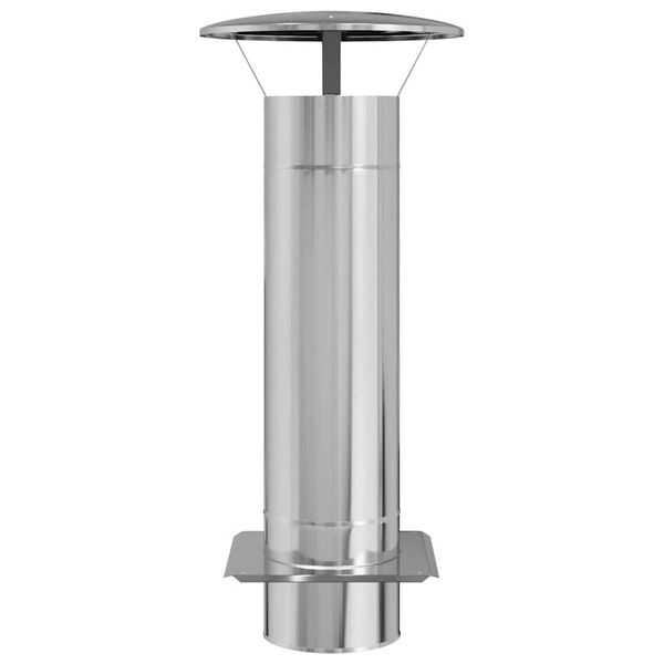 vidaXL Chimney Extension Silver 35 x 35 x 82 cm Stainless Steel