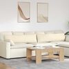 vidaXL Sofa Pillows 2 pcs Cream 145 x 40 cm Corduroy Fabric