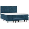 vidaXL Box Spring Bed with Mattress Dark Blue 180x200 cm Velvet