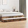 vidaXL Bed Drawers Smoked Oak 200 x 36.5 x 16.5 cm Engineered Wood