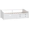 vidaXL 3-Seater Day Bed without Mattress White Solid Pinewood 90x200cm