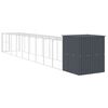 vidaXL Chicken Cage with Run Anthracite 165x1067x181 cm Galvanised Steel
