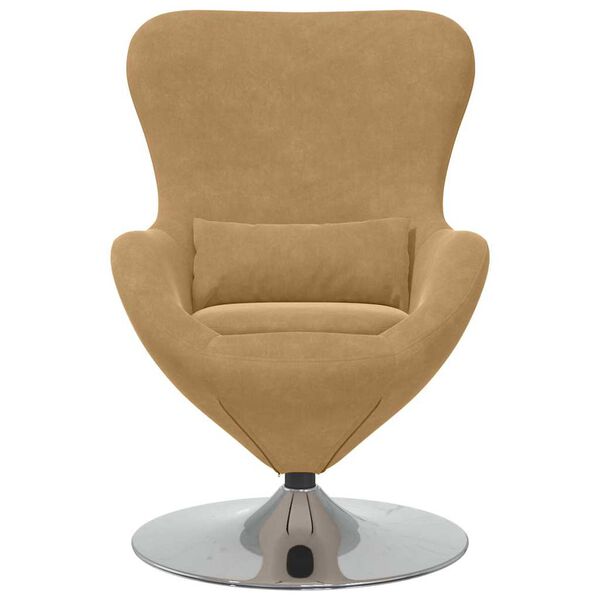 vidaXL Egg Chair Brown 63 x 73 x 90 cm Velvet