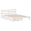 vidaXL Bed Frame without Mattress White 135x190 cm Double Solid Wood Pine