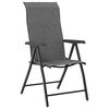 vidaXL Garden Dining Set 3 pcs Grey Powder-Coated Steel