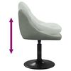vidaXL Swivel Dining Chairs 2 pcs Light Grey Velvet