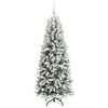 vidaXL Artificial Christmas Tree with 300 LEDs with Stand White 180 cm