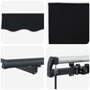 vidaXL Retractable Awning Black 400 x 300 cm Polyester and Steel