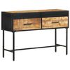 vidaXL Console Table 110x35x75 cm Rough Mango Wood