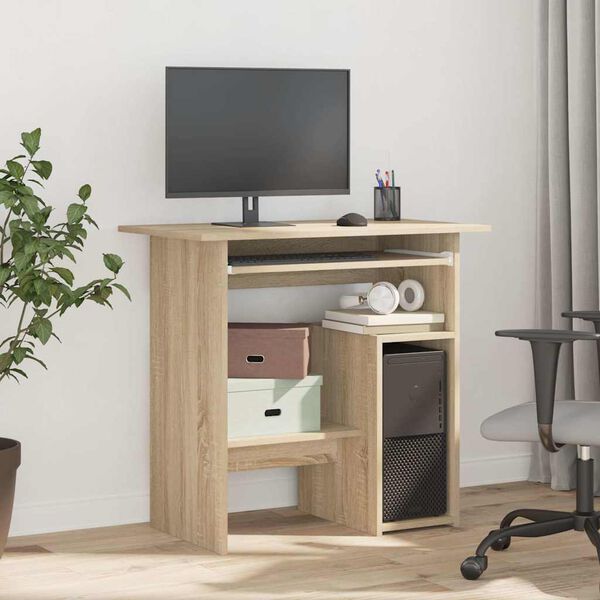 vidaXL Desk Sonoma Oak 80x45x74 cm Engineered Wood