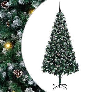 vidaXL Artificial Christmas Tree with 300 LEDs with Stand Green 210 cm