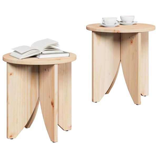 vidaXL Coffee Table 2 pcs Natural