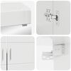 vidaXL Bathroom Furniture Set TULUM High Gloss White Engineered Wood