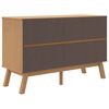 vidaXL Sideboard OLDEN White and Brown 114x43x73.5cm Solid Wood Pine