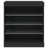 vidaXL Sideboard with LED Lights Black 60.5x37x67 cm