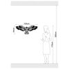 Homemania Wall Decoration Eagle 100x44 cm Steel Black