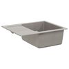 vidaXL Sink Grey 620 x 500 mm 80% Quartz and 20% Resin