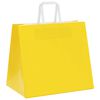 vidaXL Paper Bags 50 pcs with Handles Yellow 32x22x28 cm