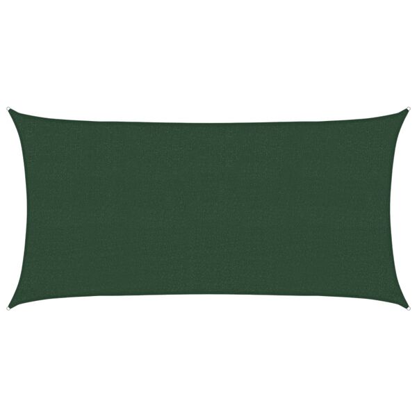 vidaXL Sunshade Sail 160 g/m&sup2; Dark Green 2x3.5 m HDPE