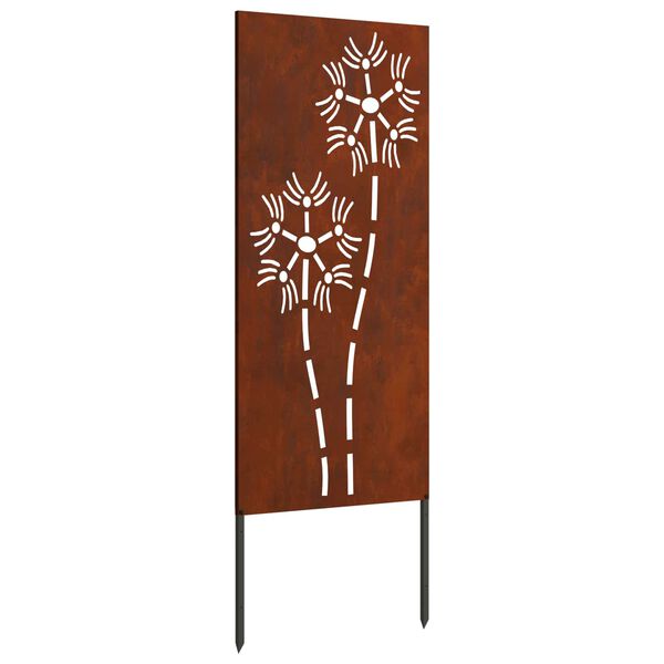 vidaXL Garden Privacy Screen Rusty 50 x 140 cm Weathering Steel